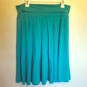 Teal blue swing skirt